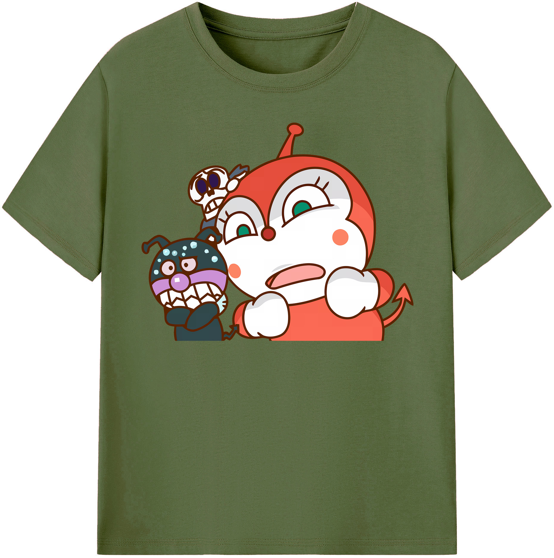 （画像用） アンパンマン Anpanman 綿100％半袖Tシャツ（フロントプリント）